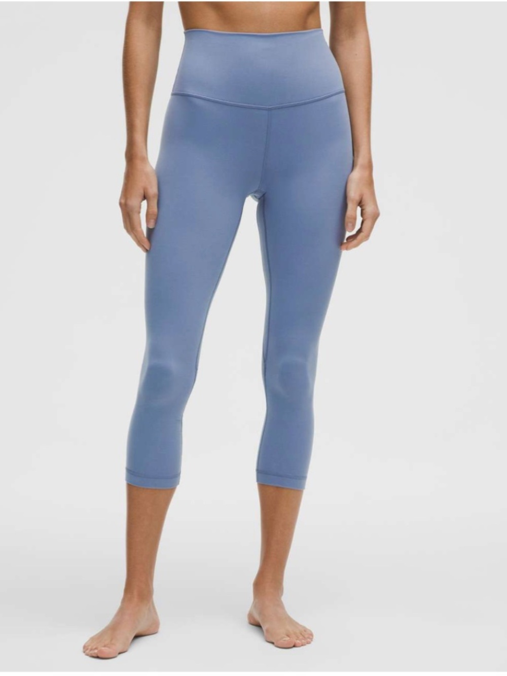 Women's Lululemon Align High-Rise Crop 23" Blue "Washed Denim" Color Size 4 $98
